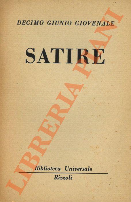 Satire - Decimo Giunio Giovenale - copertina