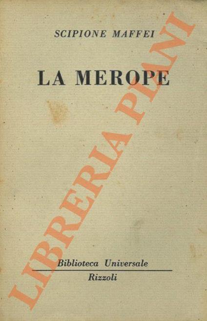 La Merope - Scipione Maffei - copertina