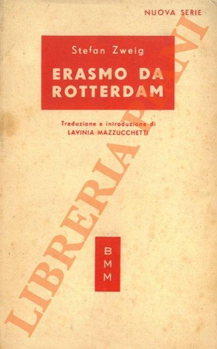 Erasmo da Rotterdam - Stefan Zweig - copertina