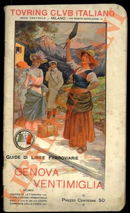 Guida della linea ferroviaria Genova - Ventimiglia - Ottone Brentari - copertina