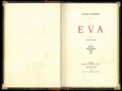 Eva - Antonio Fogazzaro - copertina