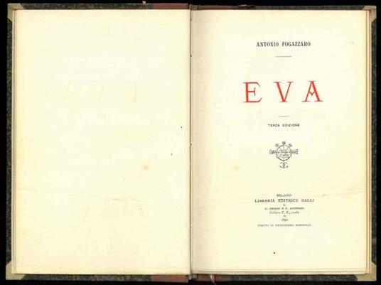 Eva - Antonio Fogazzaro - copertina