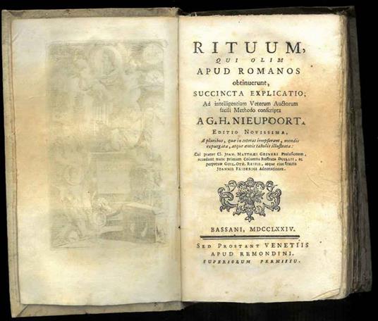 Rituum, qui olim apud Romanos abtinuerunt, succinta explicatio; ad intelligentiam veterum auctorum facili methodo conscripta a G.H. Nieupoort - copertina