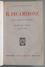Il Decamerone. Sesta edizione integra con prefazione e glossario di Angelo Ottolini