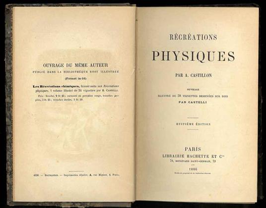 Récréations physiques. Illustré de 38 vignettes dessinées sur bois par Castelli - copertina