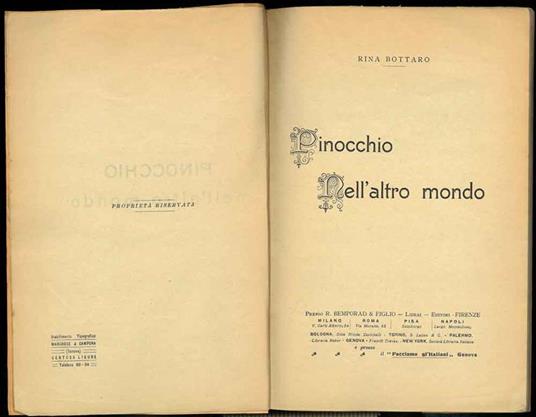Pinocchio nell'altro mondo - copertina