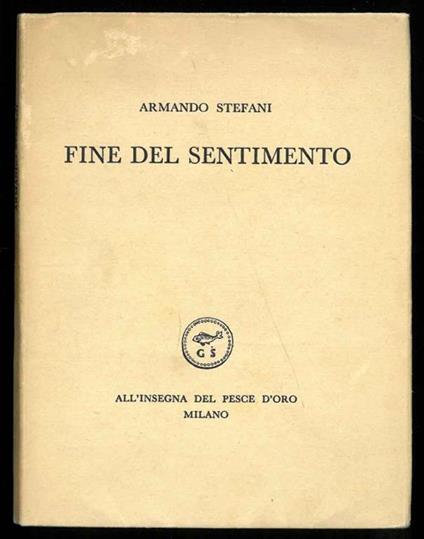 Fine del sentimento - copertina