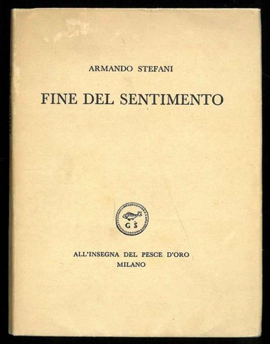 Fine del sentimento - copertina