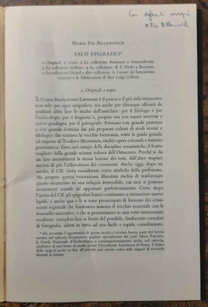 Falsi epigrafici - copertina