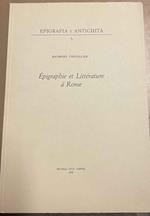 Epigraphie et Littérature à Rome