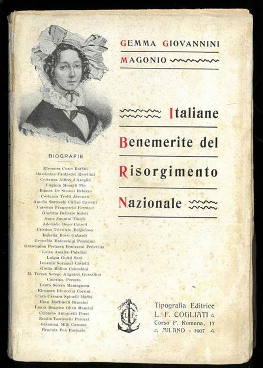 Italiane benemerite del risorgimento nazionale - copertina