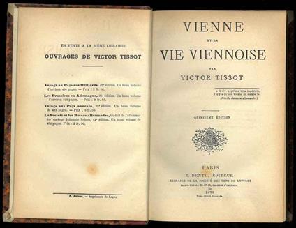 Vienne et la Vie Viennoise - copertina