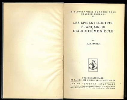 Les Livres illustrés francais du dix-huitième siècle - Max Sander - copertina