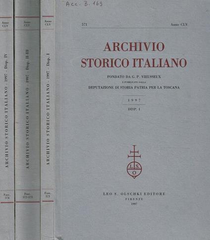 Archivio storico italiano. Anno 1997 - copertina