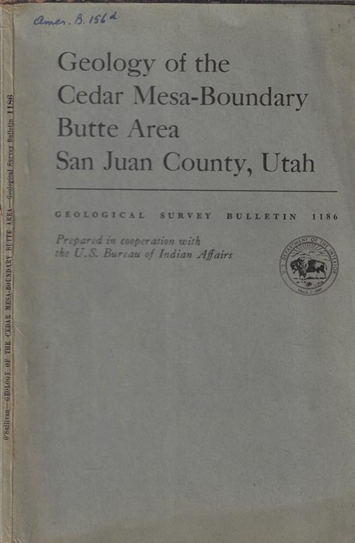 Geology of the cedar mesa-boundary butte area San Juan County, Utah - copertina