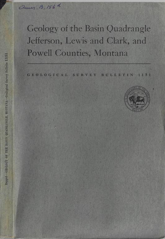 Geology of the basin Quadrangle Jefferson, Lewis and Clark, and Powell Counties, Montana - copertina