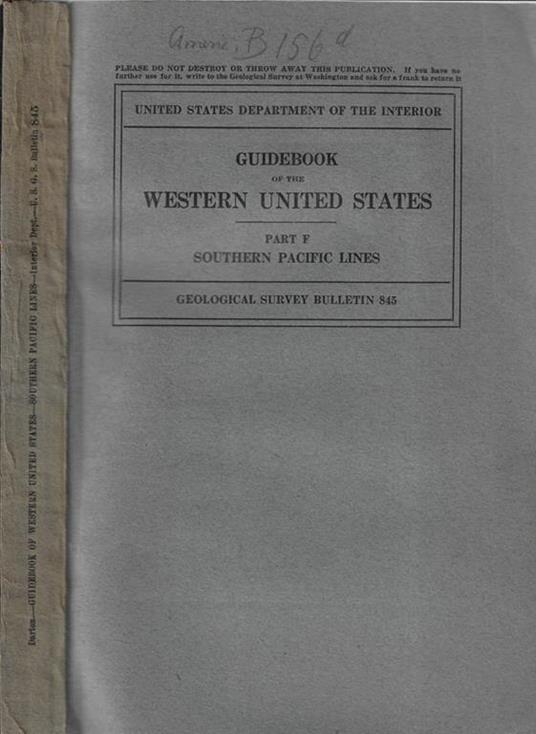 Guidebook of the western united states part. F - copertina