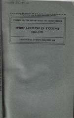 Spirit leveling in Vermont 1896-1935
