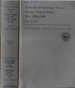 Lexicon of geologic Names of the United States for 1936-1960 Parte 3, P-Z