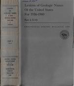 Lexicon of geologic Names of the United States for 1936-1960 Parte 2, G-O