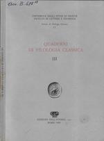 Quaderni di filologia classica III
