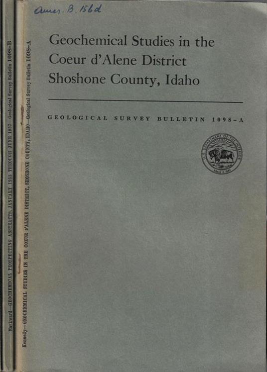 Geological Survey Bulletin 1098 A, B, C - copertina