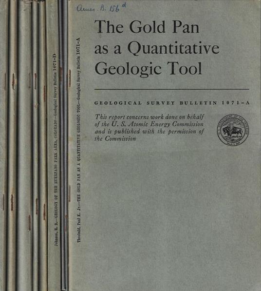 Geological Survey Bulletin 1071 A, B, C, D, E, F, G, H, I - copertina