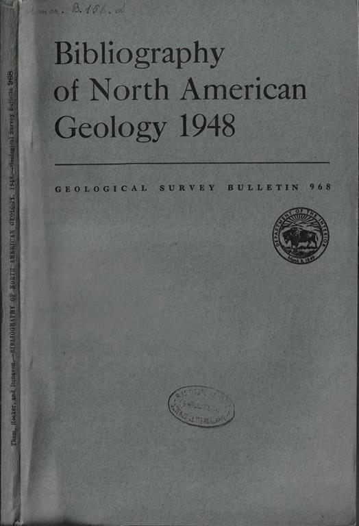 Bibliography of North American Geology 1948 - copertina