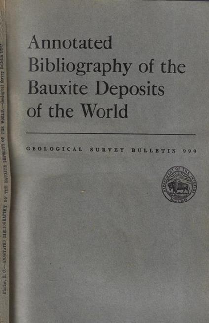 Annotated bobliography of the bauxite deposits of the world - copertina