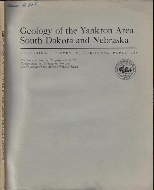 Geology of the Yankton Area South Dakota and Nebraska - copertina