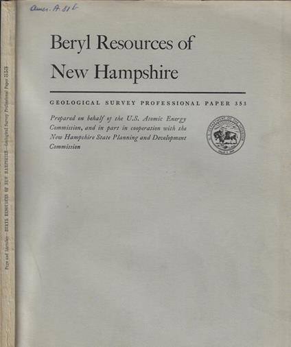 Beryl Resources of New Hampshire - copertina