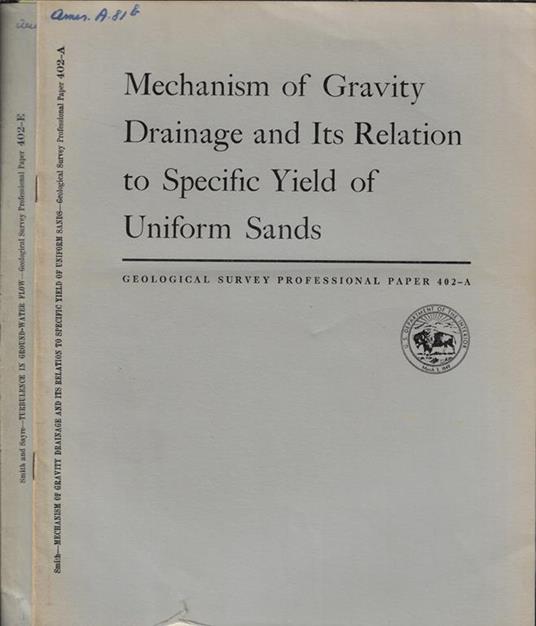 Geological Survey Professional Paper 402 A-E - copertina