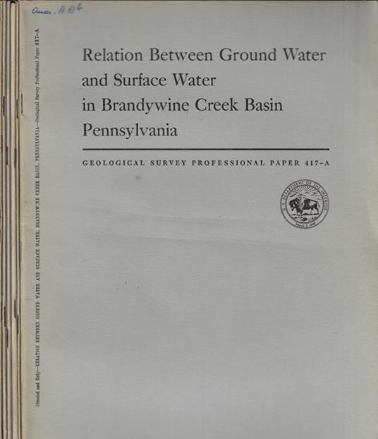 Geological Survey Professional Paper 417 A-B-C-D-E-F - copertina