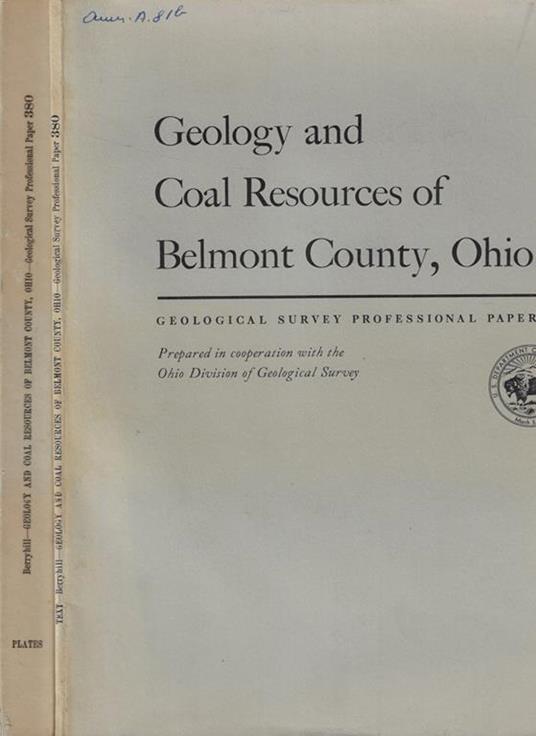Geology and Coal Resources of Belmont County, Ohio - copertina