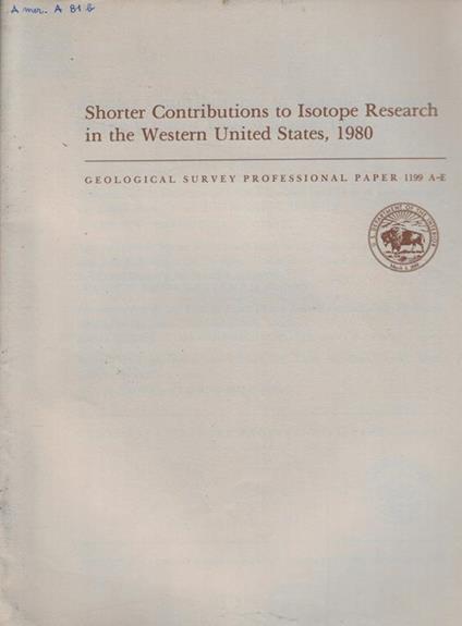 Shorter Contributions to Isotope Research in the Western United States, 1980 - copertina