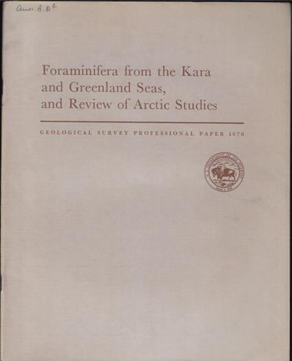 Foraminifera from the Kara and Greenland Seas, and Review of Arctic Studies - copertina