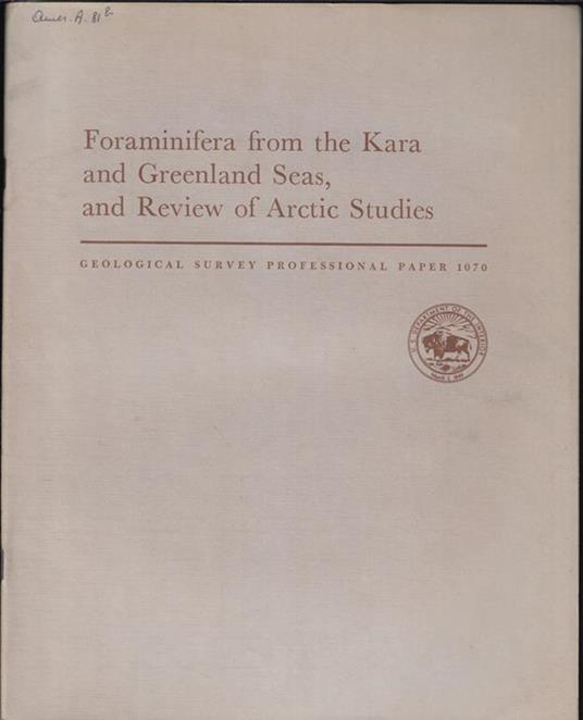 Foraminifera from the Kara and Greenland Seas, and Review of Arctic Studies - copertina