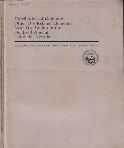 Geological Survey Professional Paper 843 A-B - copertina