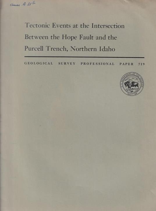 Tectonic Events at the Intersection Between the Hope Fault and the Purcell Trench, Northern Idaho - copertina