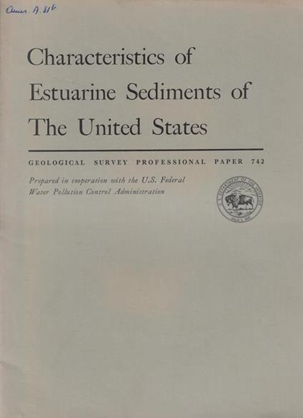 Characteristics of Estuarine Sediments of The United States - copertina