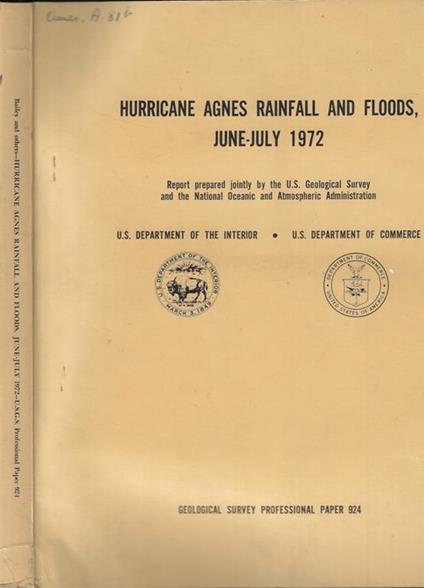 Hurricane Agnes Rainfall and Floods June-July 1972 - copertina