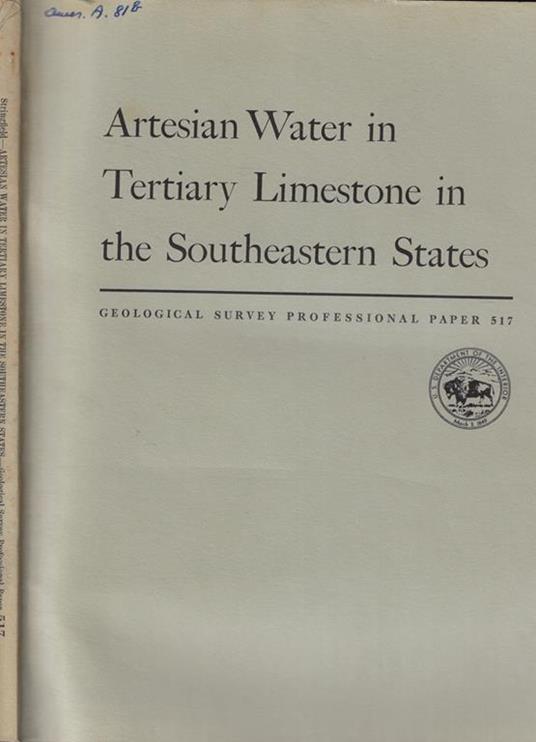 Artesian Water in Tertiary Limestone in the Southeastern States - copertina