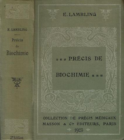 Precis de biochimie - copertina