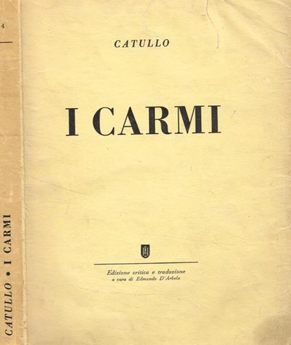 I Carmi - G. Valerio Catullo - copertina