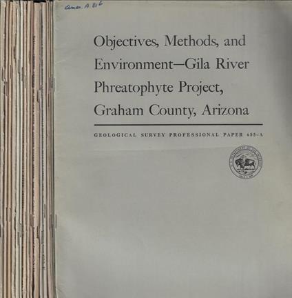 Geological Survey Professional Paper n. 655 A-B-C-D-E-F-G-H-I-J-K-L-M-N-O-P - copertina