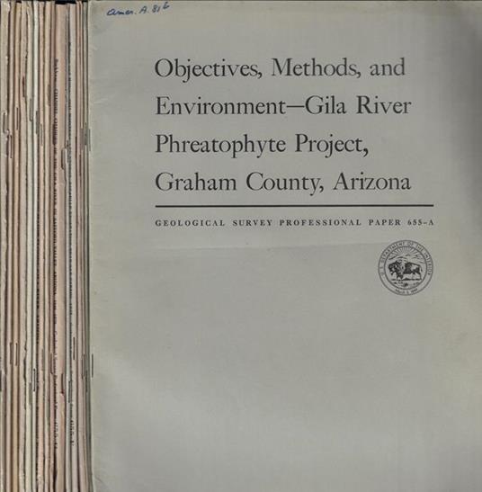 Geological Survey Professional Paper n. 655 A-B-C-D-E-F-G-H-I-J-K-L-M-N-O-P - copertina