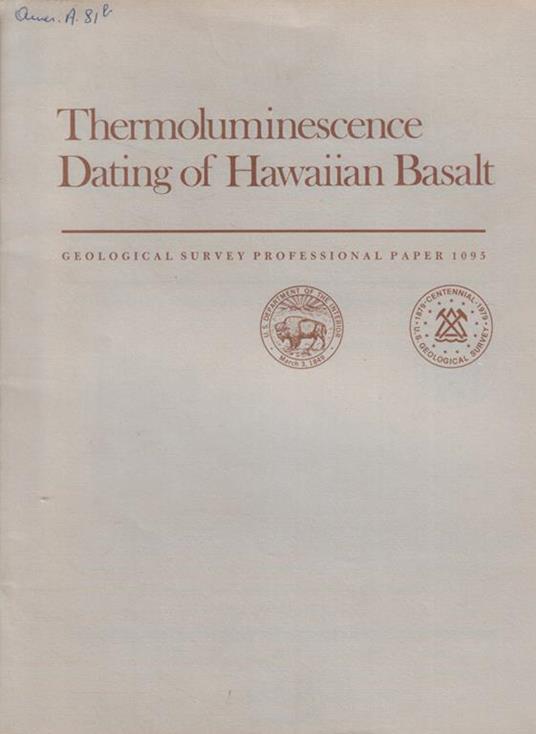 Thermoluminescence Dating of Hawaiian Basalt - copertina