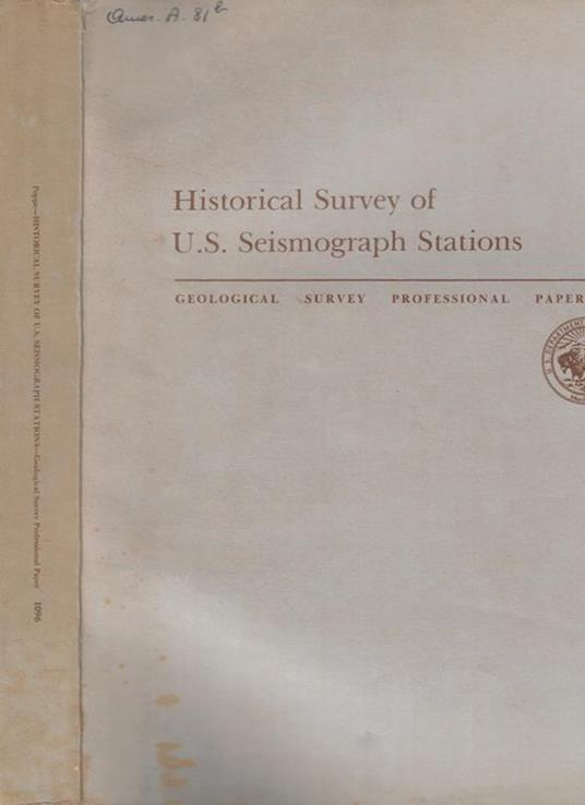 Historical Survey of U.S. Seismograph Stations - copertina