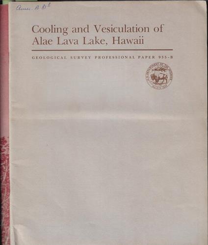 Geological Survey Professional Paper n. 935 B-C - copertina