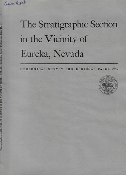 The Stratigraphic Section in the Vicinity of Eureka, Nevada - copertina